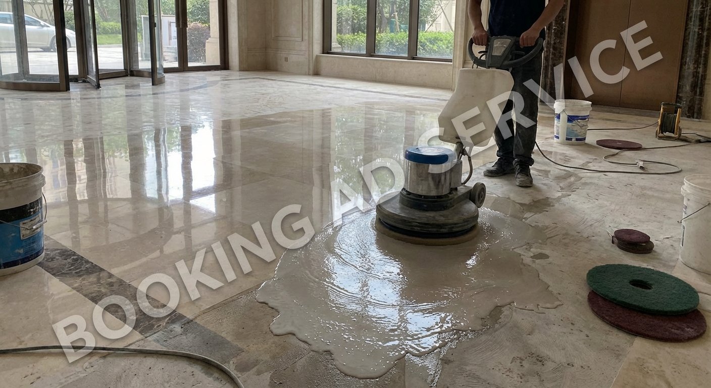 أسرار تلميع الرخام بالكريستال: دليلك الشامل لبريق يدوم في منزلك بالرياض