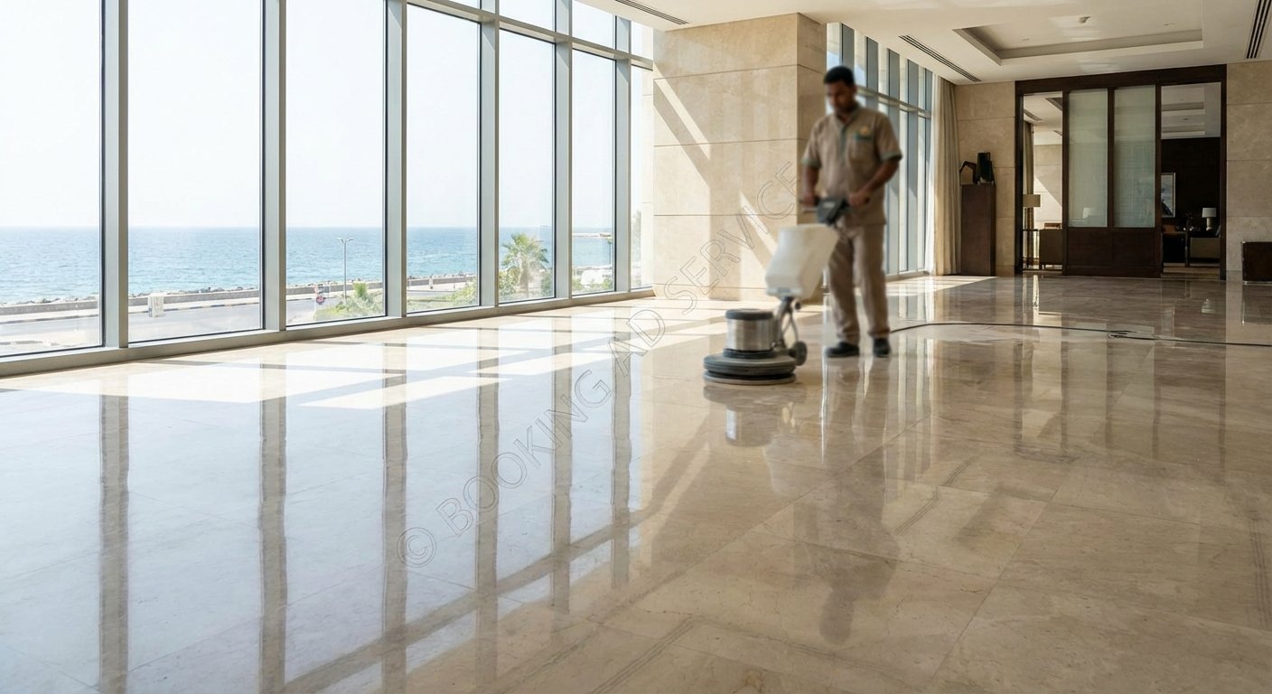 أرضياتك تتألق من جديد: دليلك لاختيار أفضل شركات جلي البلاط بجدة