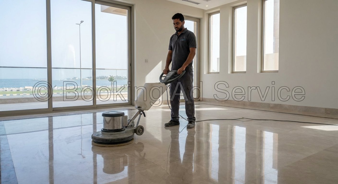 الرخام يتألق من جديد: دليلك الشامل لجلي وتلميع الأرضيات في جدة