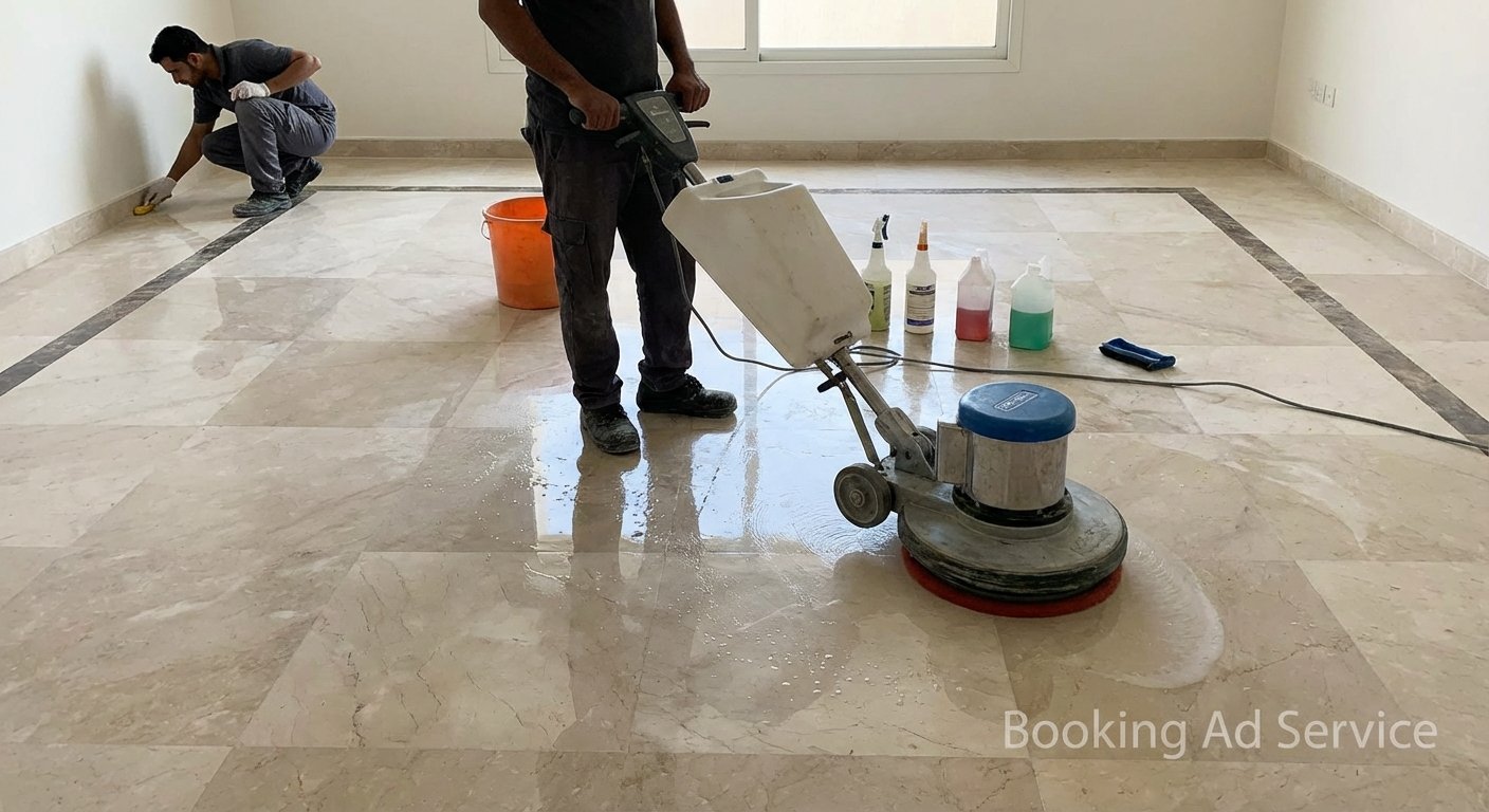 كيف تستعيد بريق أرضيات منزلك؟ دليل شامل لتقنيات جلي البلاط المتقدمة في الرياض