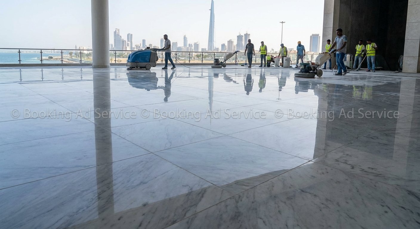 أرضيات منزلك بجدة تتألق من جديد: الدليل الكامل لجلي البلاط الاحترافي