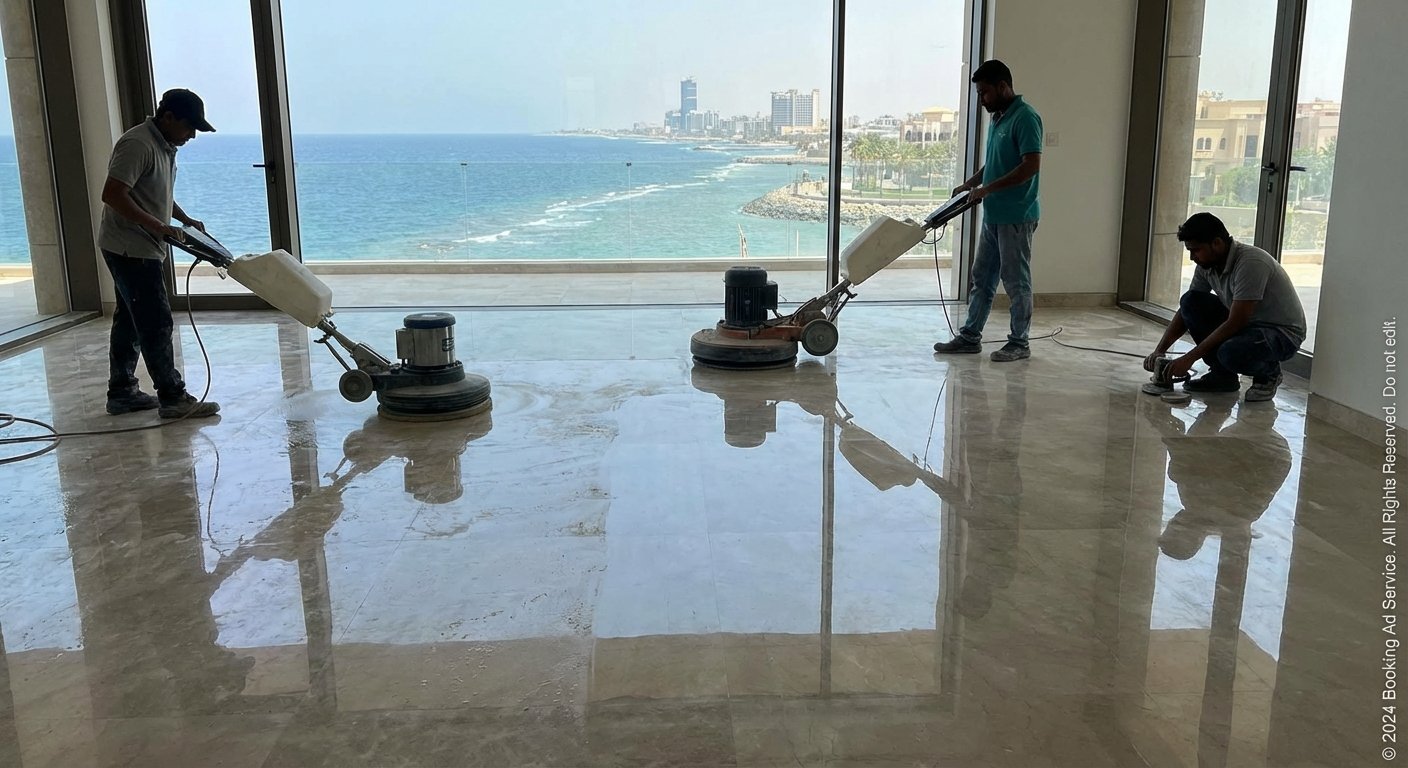 استعادة فخامة الرخام في جدة: دليلك المتكامل لجلي وتلميع الأرضيات
